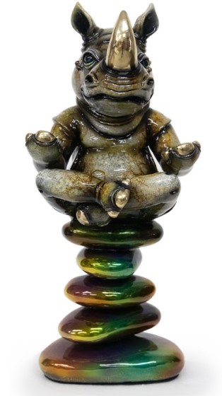 Carlos and Albert Rhino Zen (Bronze) (Medium)